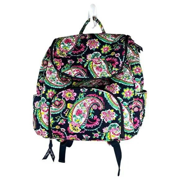 Vera Bradley Paisley Multicolor Fabric Large Back Pack s-l400.jpg main image 4
